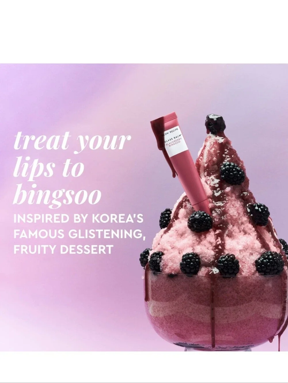 Glow Recipe Glass Balm: Blackberry Bingsoo Lasting Hydration & Lip Shine, NIB